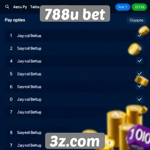 Opções de pagamento disponíveis na plataforma 788u bet
